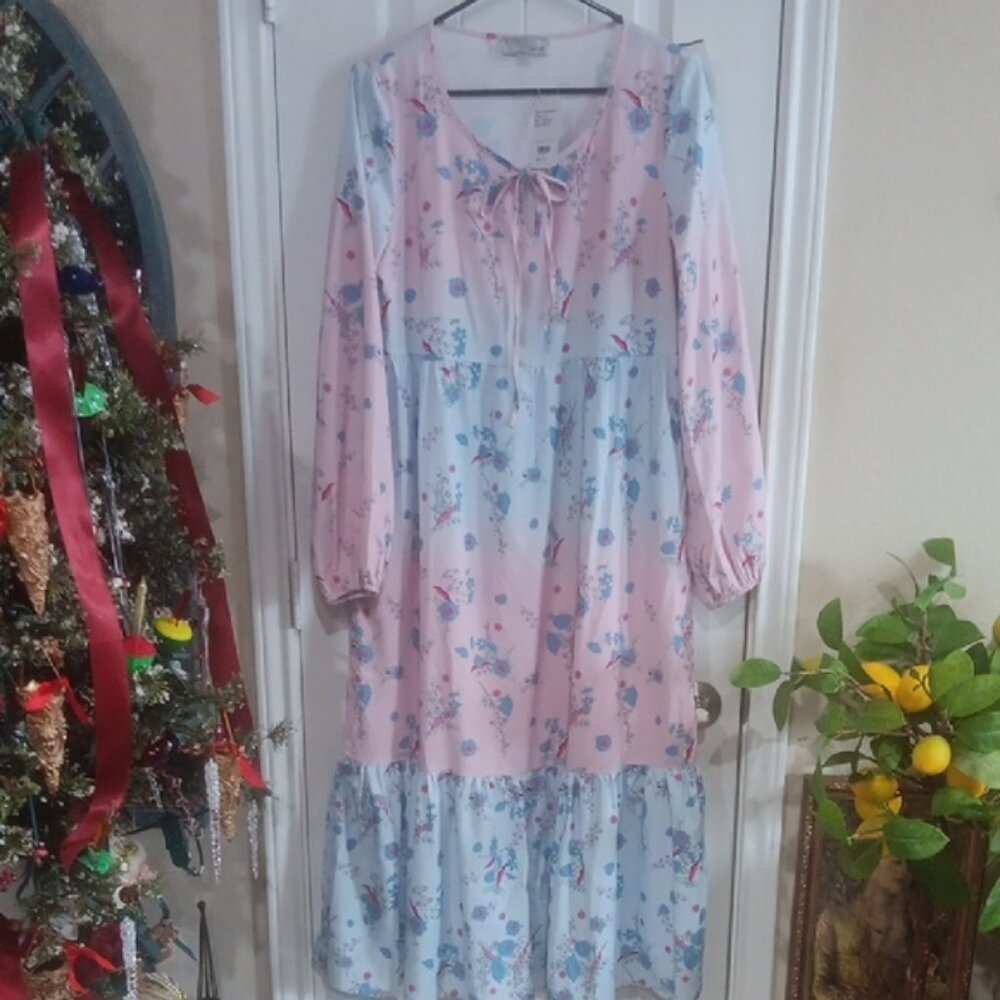 Vintage Floral Long Sleeve Dress